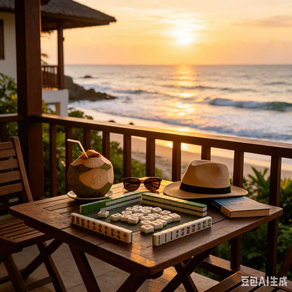 vivid color print mahjong set