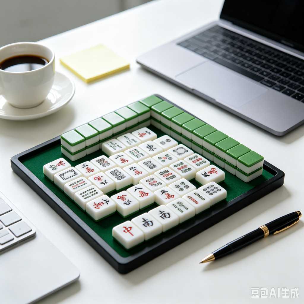 compact mahjong set with case